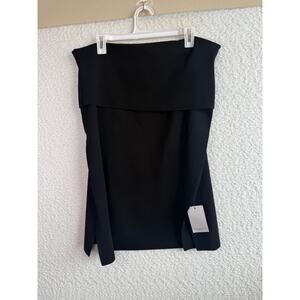 NWT MM. Lafleur Harlem in Black Foldover Waist Stretch Knit Pencil Skirt 3xl +3